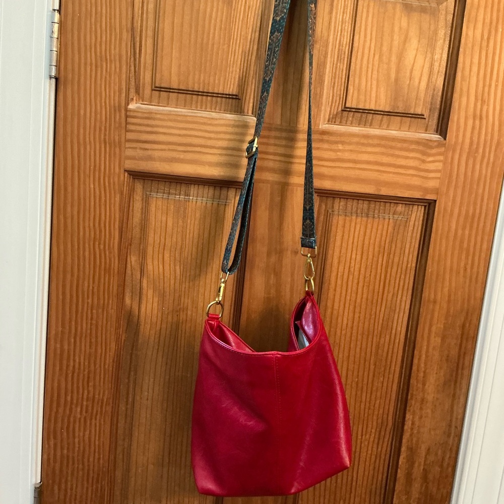 Red Leather Shoulder Bag